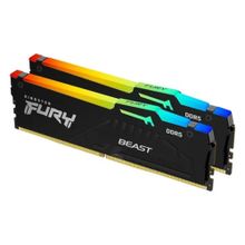 Kingston Fury Beast RGB KF556C40BBAK2/64 64GB (2x32GB) DDR5 5600MHz CL40 Siyah Gaming Ram Bellek