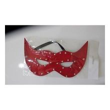 KIRMIZI RENKLİ DERİ FANTEZİ MASKE FANTAZİ GÖZ MASKESİ KIRMIZI