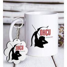 Kişiye Özel Anahtarlık ve Mesleki Okçu Beyaz Kupa