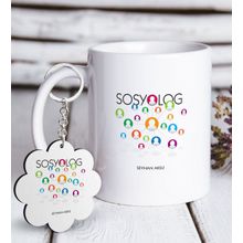 Kişiye Özel Anahtarlık ve Mesleki Sosyolog Beyaz Kupa