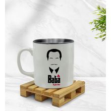Kişiye Özel Baba Godfather Tasarımlı İçi Siyah Renkli Model 12 Kupa