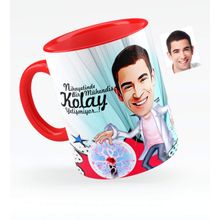 Kişiye Özel Bay Elektrik Mühendisi Karikatürlü Kırmızı 1 Kupa Bardak