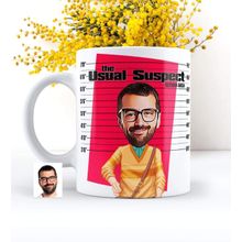 Kişiye Özel Bay Olağan Şüpheli Karikatürlü Beyaz Kupa Bardak