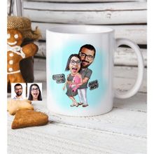 Kişiye Özel Bebek Bekliyoruz Karikatür Beyaz Kupa Bardak