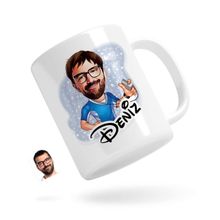 Kişiye Özel Erkek Antrenör Karikatürlü Beyaz Kupa Bardak