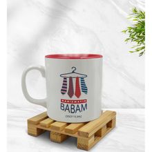 Kişiye Özel Karizmatik Babam Tasarımlı İçi Kırmızı Renkli Model 1 Kupa
