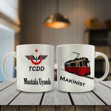 Kişiye Özel Mesleki Makinist Tasarım Hediyelik Kupa Bardak