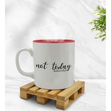 Kişiye Özel Not Today Tasarımlı İçi Kırmızı Renkli Model 1 Kupa