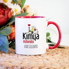 Kişiye Özel Renkli Kimya Mühendisi-Model 2 Kırmızı Kupa Bardak