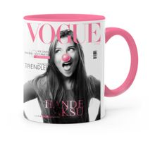 Kişiye Özel Vogue Dergi Kapağı Pembe 1 Kupa Bardak
