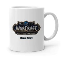 Kişiye Özel World of Warcraft Battle of Azeroth-1 Beyaz Kupa Bardak