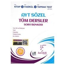 Kitap Karekök Yayıncılık AYT Sözel Tüm Dersler Soru Bankası