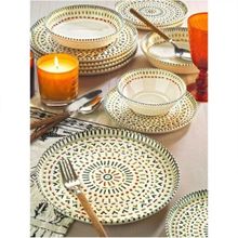 Kitchen Life Zen Mandalası 24 Parça 6 Kişilik Porselen Yemek Takımı