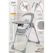 Kiwi Koala All In One Gri Katlanır Tekerlekli Mama Sandalyesi