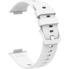 KNY Huawei Watch Fit 2 Klasik Model Renkli Silikon Beyaz Kordon