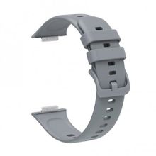 KNY Huawei Watch Fit 2 Klasik Model Renkli Silikon Gri Kordon