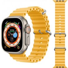 KNY KRD-75 Apple Watch Ultra Sarı 49 mm İçin Renkli Silikon Kayış
