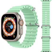 KNY KRD-75 Apple Watch Ultra Turkuaz 49 mm İçin Renkli Silikon Kayış