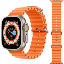 KNY KRD-75 Apple Watch Ultra Turuncu 49 mm İçin Renkli Silikon Kayış