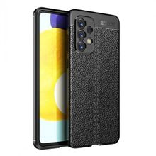 KNY Samsung Galaxy A33 Deri Desenli Lux Niss Silikon Siyah Kılıf