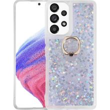 KNY Samsung Galaxy A33 Sulu Simli Parlak Yüzüklü Milce Kapak Kılıf