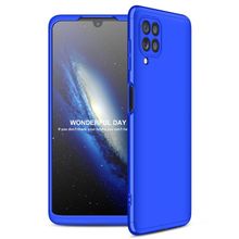 KNY Samsung Galaxy M32 3 Parça 360 Ays Kapak Mavi Kılıf