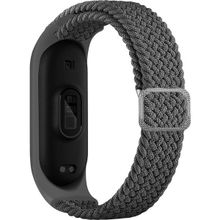 KNY Xiaomi Mi Band 5 Örgü Model Renkli Silikon Gri Kordon