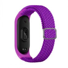 KNY Xiaomi Mi Band 5 Örgü Model Renkli Silikon Mor Kordon