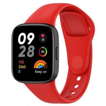 KNY Xiaomi Redmi Watch 3 Kırmızı Klasik Model Renkli Silikon Kordon
