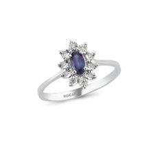 Koçak 0.33 Karat Pırlanta Safir Yüzük