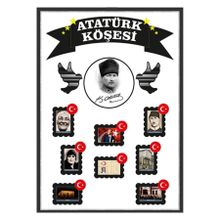 kocstudyo Atatürk Köşesi Posteri, 85x115 cm, Özel Tasarım Duvar Afişi