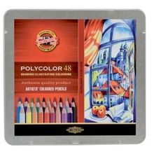Koh-i Noor Polycolor Artist Metal Kutu 48'li Kuru Boya Kalemi