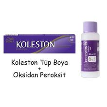 Koleston 4.77 Kadife Kahve Tüp Saç Boyası + 20 Vol Oksidan Peroksit