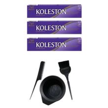Koleston 7.77 3 Adet Tüp Saç Boyası ve Saç Boyama Seti