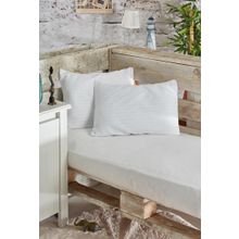 Komfort Home 35x45 cm 1 Adet Bebek Çizgili Pamuk Saten Yastık Kılıfı