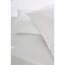 Komfort Home Beyaz Tek Kişilik Çizgili Pamuk Saten Çarşaf Seti