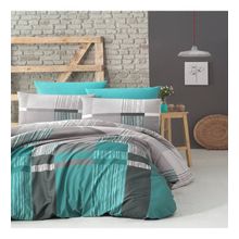 Komfort Home Çift Kişilik Ranforce Estela Turquoise Nevresim Takım