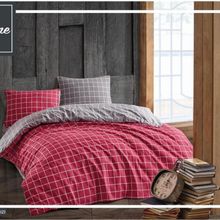 Komfort Home Ekose Kırmızı Tek Kişilik Ranforce Nevresim Takımı