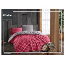 Komfort Home Ekose Ranforce Beyaz Tek Kişilik Nevresim Takımı