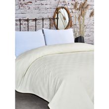 Komfort Home Krem Çift Kişilik Dama Desen %100 Pamuk Pike