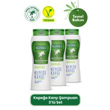 Komili 3x500 ml Kepek Karşıtı Kremli Vegan Şampuan