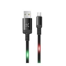 Konfulon DC-09 Ses Duyarlı Işıklı Siyah 1 mt 2A Micro USB Kablo