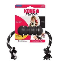 Kong Extreme Dental Medium Diş Temizliği için İp Sallantılı Ultra Sert Köpek Oyuncağı