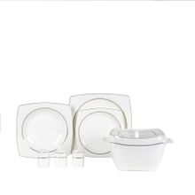 Korkmaz A8460 Bone Collection 60 Parça Kare Yemek Takımı