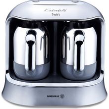 Korkmaz A861-06 Kahvekolik Twin Inox Krom Kahve Makinesi