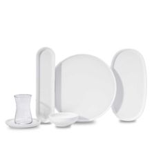 Korkmaz A8700-1 Luna Collection 25 Parça Beyaz Porselen Kahvaltı Takımı