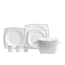 Korkmaz Bone Collection 60 Parça Kare Yemek Takımı