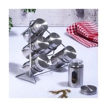 Kosova CAM-432 6'lı Piramit Metal Baharatlık Seti
