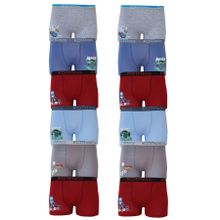 Kota 1005 12 Adet Renkli Baskılı Erkek Çocuk Boxer Külot