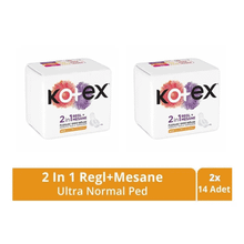 Kotex 2in 1 Regl Mesane Ultra Normal 2x14'lü Ped